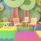 Emma and Oliver 4 Pack Plastic Stackable Pre-K/School Chairs with 10.5"H Seat